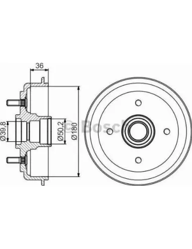 Tambor de freno Bosch 986477238