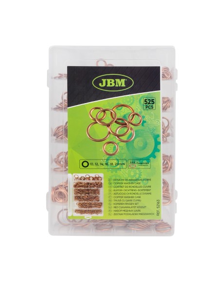 ESTUCHE DE ARANDELAS DE COBRE PARA TAPÓN DE CÁRTER 525PCS