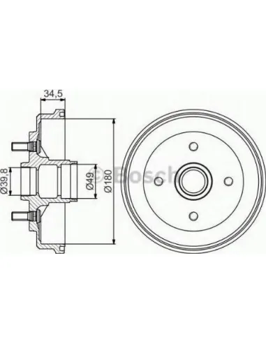 Tambor de freno Bosch 986477239