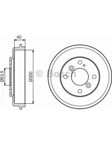 Tambor de freno Bosch 986477240