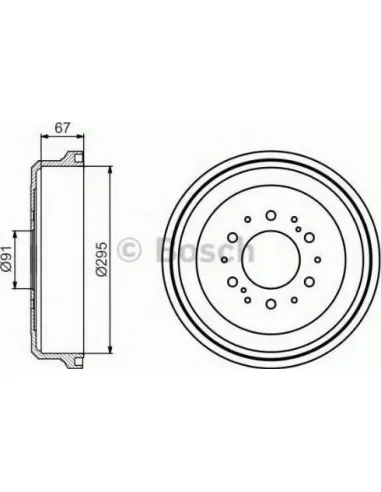 Tambor de freno Bosch 986477241