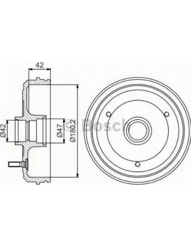 Tambor de freno Bosch 986477243