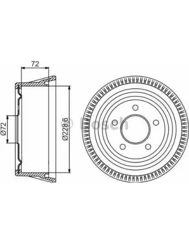 Tambor de freno Bosch 986477245