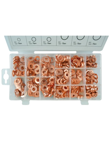 ESTUCHE DE ARANDELAS DE COBRE PARA INYECTORES 375PCS