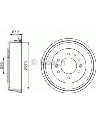 Tambor de freno Bosch 986477249