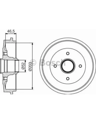 Tambor de freno Bosch 986477253