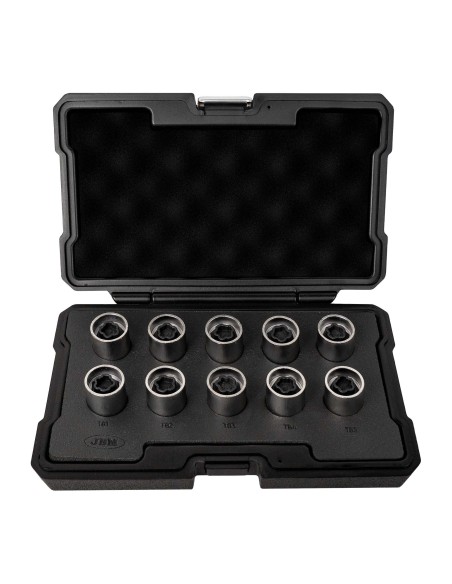SET 10 LLAVES DE VASO PARA TORNILLOS DE BLOQUEO DE RUEDA TESLA