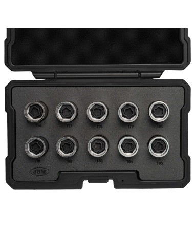 SET 10 LLAVES DE VASO PARA TORNILLOS DE BLOQUEO DE RUEDA TESLA