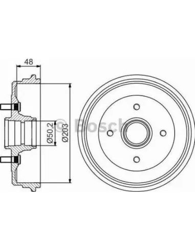 Tambor de freno Bosch 986477258