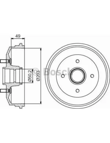 Tambor de freno Bosch 986477259