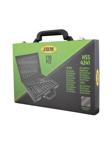 ESTUCHE DE BROCAS HELICOIDALES 1-10MM HSS 4241 NEGRO