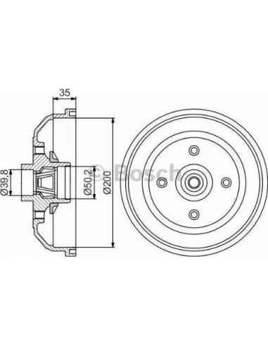 Tambor de freno Bosch 986477260