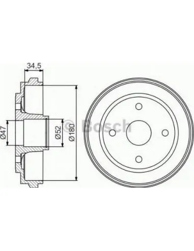 Tambor de freno Bosch 986477264