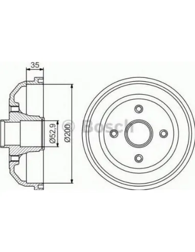 Tambor de freno Bosch 986477265