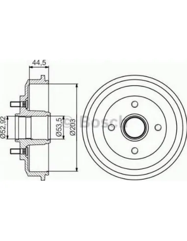Tambor de freno Bosch 986477266