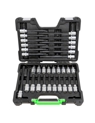 MALETÍN DE 32 PUNTAS DE 1/2" PARA TORNILLOS RIBE