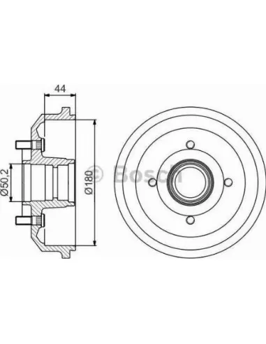 Tambor de freno Bosch 986477269