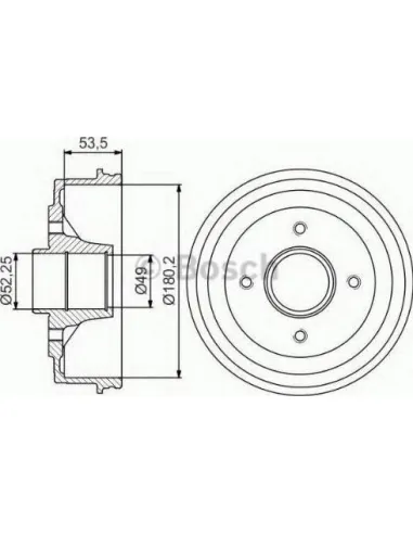 Tambor de freno Bosch 986477270