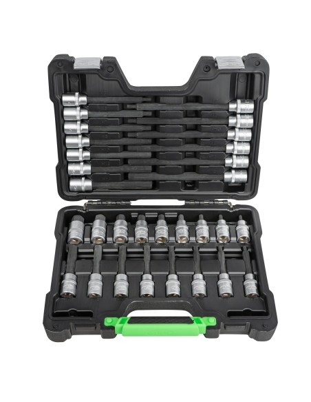 MALETÍN DE 30 PUNTAS DE 1/2" PARA TORNILLOS HEXAGONALES