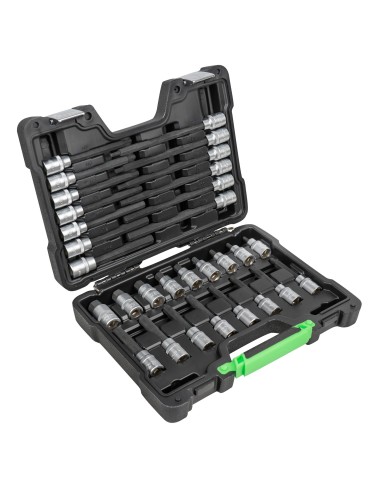 MALETÍN DE 30 PUNTAS DE 1/2" PARA TORNILLOS HEXAGONALES