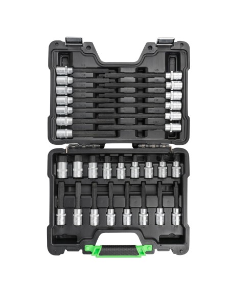 MALETÍN DE 30 PUNTAS DE 1/2" PARA TORNILLOS HEXAGONALES
