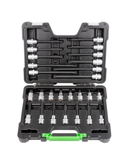MALETÍN DE 26 PUNTAS DE 1/2" PARA TORNILLOS DE 12 CANTOS