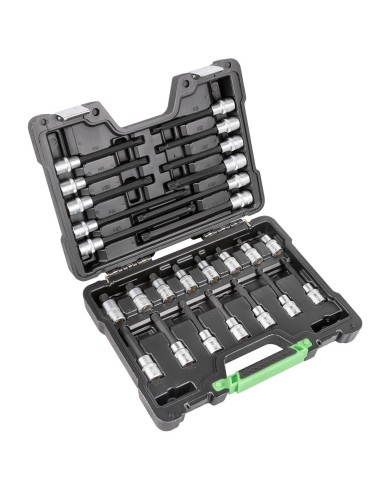 MALETÍN DE 26 PUNTAS DE 1/2" PARA TORNILLOS DE 12 CANTOS