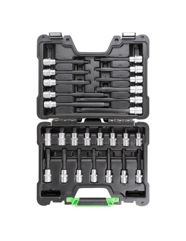MALETÍN DE 26 PUNTAS DE 1/2" PARA TORNILLOS DE 12 CANTOS