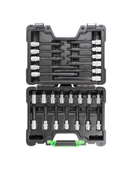 MALETÍN DE 26 PUNTAS DE 1/2" PARA TORNILLOS DE 12 CANTOS