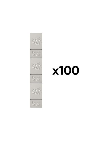 CAJA DE 100 CONTRAPESAS AUTOADHESIVAS DE ZINC - 45GR.
