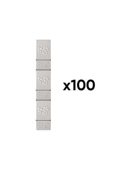 CAJA DE 100 CONTRAPESAS AUTOADHESIVAS DE ZINC - 45GR.