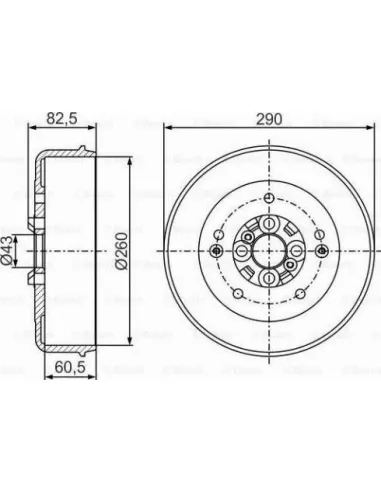 Tambor de freno Bosch 986477295