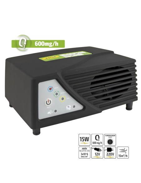 GENERADOR DE OZONO PORTÁTIL 600MG/H (12V/220V)