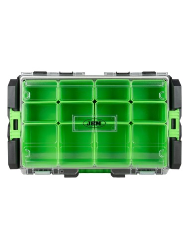 CAJA PARA HERRAMIENTAS APILABLE CON 12 COMPARTIMENTOS