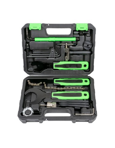 ESTUCHE DE HERRAMIENTAS PARA REPARACIÓN DE BICICLETA 20 PCS