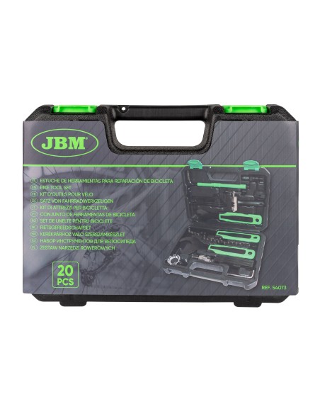 ESTUCHE DE HERRAMIENTAS PARA REPARACIÓN DE BICICLETA 20 PCS