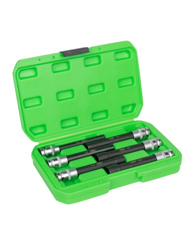 SET DE 6 VASOS TORX TIPO E EXTRA LARGOS DE 1/2" CINCADO