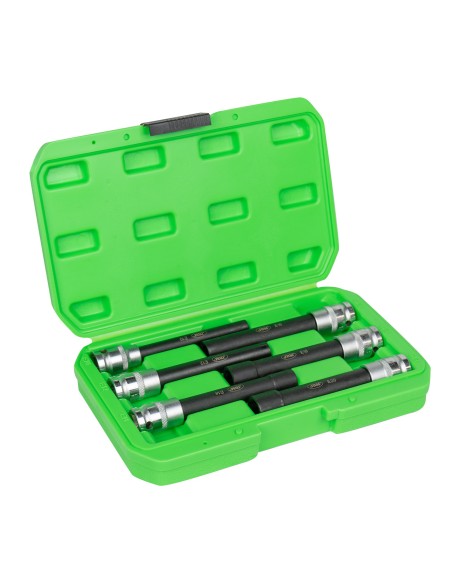 SET DE 6 VASOS TORX TIPO E EXTRA LARGOS DE 1/2" CINCADO