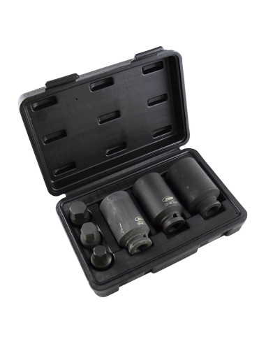 SET DE 3 VASOS Y 3 PUNTAS DE IMPACTO HEXAGONALES DE 1/2"