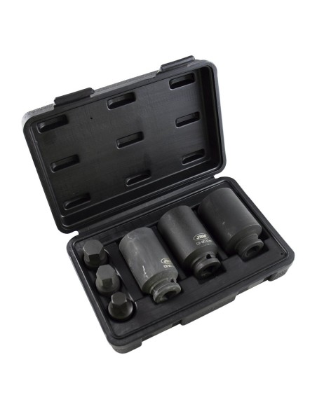 SET DE 3 VASOS Y 3 PUNTAS DE IMPACTO HEXAGONALES DE 1/2"