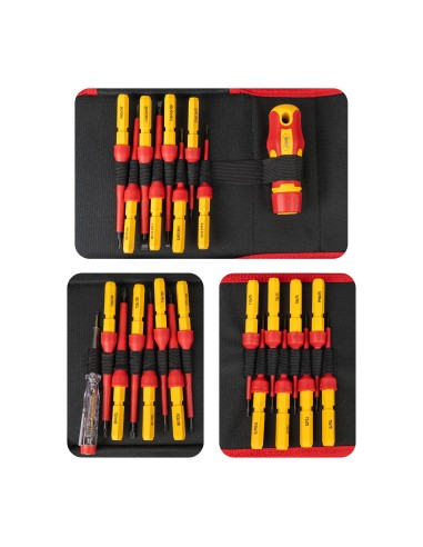 SET DE DESTORNILLADORES INTERCAMBIABLES AISLADOS 25 PCS