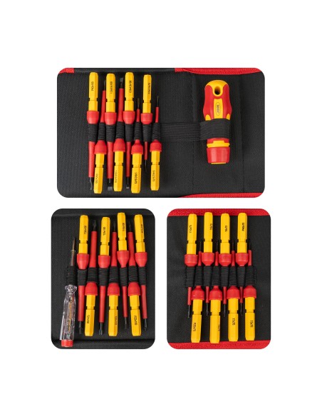 SET DE DESTORNILLADORES INTERCAMBIABLES AISLADOS 25 PCS