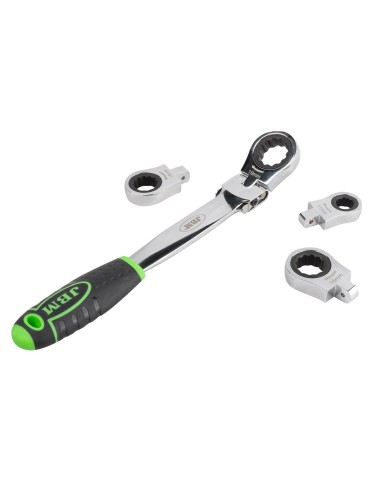 LLAVE DE TRINQUETE CON CABEZAL INTERCAMBIABLE 12 PCS