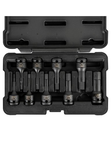 SET DE 9 PUNTAS DE IMPACTO HEXAGONALES DE 1/2"