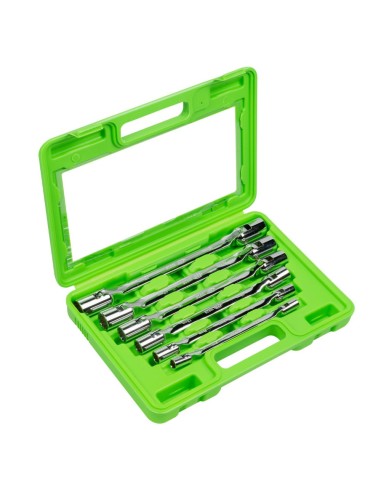 ESTUCHE CON 6 LLAVES DE VASO ARTICULADAS DE 12 CANTOS