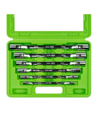 ESTUCHE CON 6 LLAVES DE VASO ARTICULADAS DE 12 CANTOS