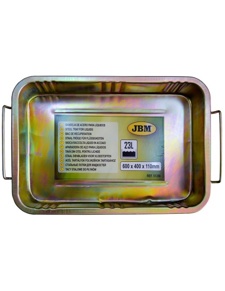 BANDEJA DE ACERO PARA LÍQUIDOS 23L