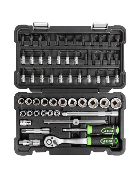 ESTUCHE DE HERRAMIENTAS DE 59 PIEZAS CON VASOS HEXAGONALES 3/8" CINCADO