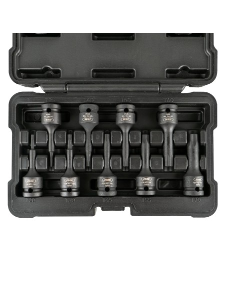 SET DE 9 PUNTAS DE IMPACTO TORX DE 1/2"