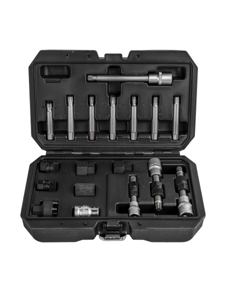 JUEGO DE EXTRACTORES PARA POLEAS DE ALTERNADOR 18PCS